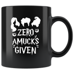 Zero Amucks Given Hocus Pocus Hallowwen Gift Black Coffee Mug