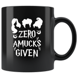 Zero Amucks Given Hocus Pocus Hallowwen Gift Black Coffee Mug