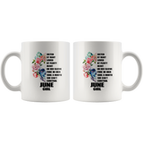 Hated By Many Loved By Plenty Heart On Her Sleeve Fire In Her Soul A Mouth She Can't Control, June girl white coffee mug