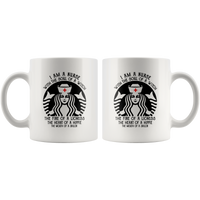 I Am A Nurse With The Soul Of Witch Fire Lioness Heart Hippe Mouth Sailor White Coffee Mug