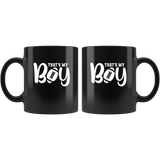 That’s My Boy Football Love FootBall Black Coffee Mug