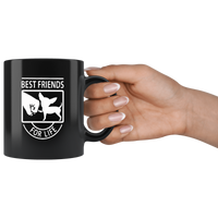 Chihuahua best friends for life black coffee mug