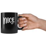 Nice-ish Santa’s Christmas Xmas Gift Black Coffee Mug