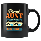 Proud Aunt Of A Class Of 2020 Graduate Senior 2020 Black Coffee Mug