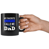 My Favorite Police Officer Calls Me Dad, Father's Day Gift Black Coffee Mug