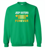 Jeep sisters forever tee, girls love jeep - Gildan Crewneck Sweatshirt