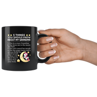 5 things you should know about my crazy grandma loves me moon back has anger issues unicorn black coffee mug
