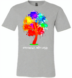 Different not less lgbt tree rainbow gay pride - Canvas Unisex USA Shirt