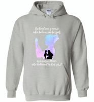 Behind Every Nurse Believes In Herself Is A Nurse Mom Who Believed In Her First Mother's Day Gift - Gildan Heavy Blend Hoodie