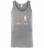 Your mom sloth my mom unicorn, mother's day gift - Canvas Unisex Tank