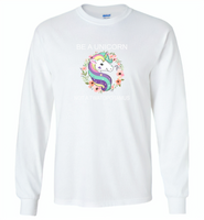 Be A Unicorn Not A Twatopotamus, Raibow Unicorn Floral - Gildan Long Sleeve T-Shirt