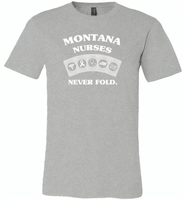 Montana Nurses Never Fold Play Cards - Canvas Unisex USA Shirt