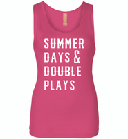Summer days and double plays Tee shirt - Womens Jersey Tank