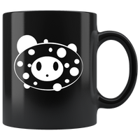 Cute Face Black Coffee Mug