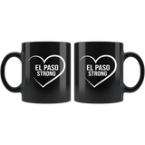 El Paso Strong Heart Texas Black Coffee Mug