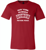 New York Nurses Never Fold Play Cards - Canvas Unisex USA Shirt