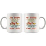 someone special to be a mommy shark,mom, mother's day gift vintage white coffee mugs