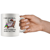 I may look calm but in my head i've shanked you 3 times unicorn white gift coffee mugs