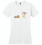 Your sister sloth my sister unicorn - Distric Made Ladies Perfect Weigh Tee