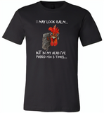 I may look calm but in my head i've pecked you 3 times chicken rooster - Canvas Unisex USA Shirt
