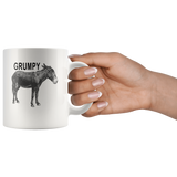 Grumpy donkey funny white gift coffee mug