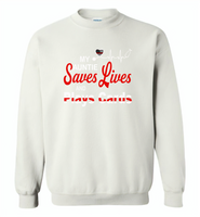 My Auntie Save Lives And Play Cards American Nurse Life - Gildan Crewneck Sweatshirt