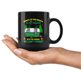 Here’s To The Nights We Can’t Remember With The Friends We Can’t Forget Camping Black Coffee Mug