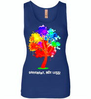 Different not less lgbt tree rainbow gay pride - Womens Jersey Tank