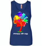 Different not less lgbt tree rainbow gay pride - Womens Jersey Tank