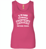 Utah Nurses Never Fold, Play Cards - Womens Jersey Tank