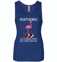 Auntimingo like normal aunt but more fabulous flamingo version - Womens Jersey Tank