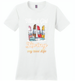 March girl living my best life lipstick birthday - Distric Made Ladies Perfect Weigh Tee