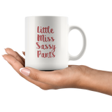 Little miss sassy pants black coffee mug