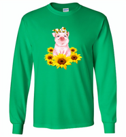 Sunflower pig - Gildan Long Sleeve T-Shirt