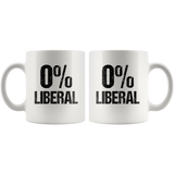 0% 0 Percent Liberal White Coffee Mug