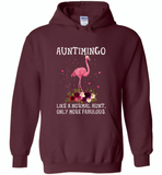 Auntimingo like normal aunt but more fabulous flamingo version - Gildan Heavy Blend Hoodie
