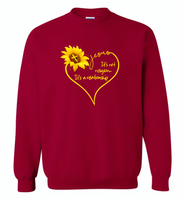 Sunflower heart Jesus it's not religion it's a relationship - Gildan Crewneck Sweatshirt