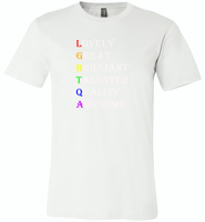 LGBTQA lovely great brilliant talented quality awesome lgbt gay pride - Canvas Unisex USA Shirt