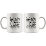 Not mama bear I'm more mama llama pretty chill kick face if you screw my kids white coffee mug