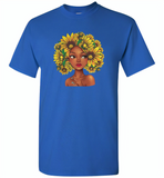 Black girl has natural sunflower hair, sunflower lover - Gildan Short Sleeve T-Shirt