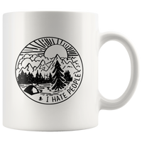 I Hate People I Love Camping White Coffee Mug