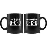 Have OCD Obsessive Camping Disorder Black Coffee Mug