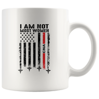 I Am Not Most Women CNA American Flag White Coffee Mug