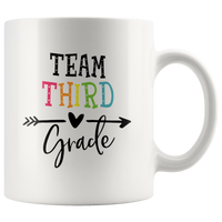 Team third grade back to school white coffee mug