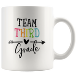 Team third grade back to school white coffee mug