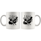 I don't give a cluck chicken white coffee mug