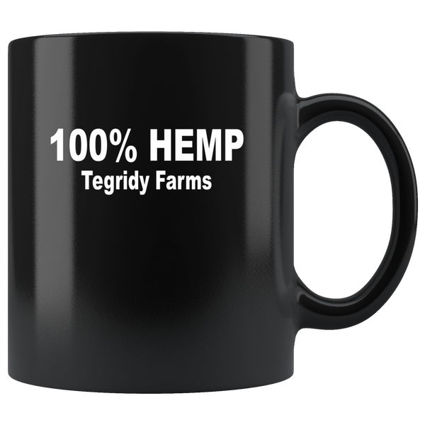 100% Hemp Tegridy Farms Black Coffee Mug