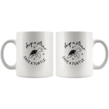 Skip A Straw Save A Sea Turtle’s Life White Coffee Mug