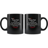 Dear Bonus Dad Thank You For Being My Step Dad Father's Day Gift Black Coffee Mug