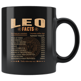 Leo Fact Servings Per Container Awesome Zodiac Sign Daily Value Birthday Gift Black Coffee Mug